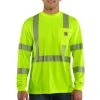 'Carhartt' Men's Force Hi Vis Class 3 Shirt - Lime Green