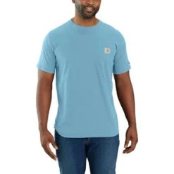 'Carhartt' Men's Force® Relaxed Fit Midweight Pocket T-Shirt - Powder Blue