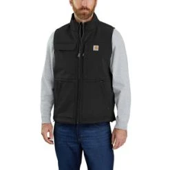 'Carhartt' Men's Super Dux™ Relaxed Fit Sherpa Lined Vest - Black