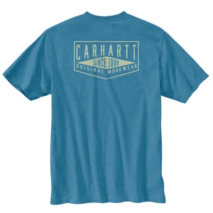 'Carhartt' Men's Heavyweight Pocket Tee - Blue Lagoon Heather