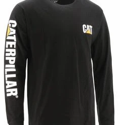 'Caterpillar' Men's Trademark Banner Tee - Black