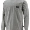 'Caterpillar' Men's Trademark Pocket T-Shirt - Dark Heather Grey