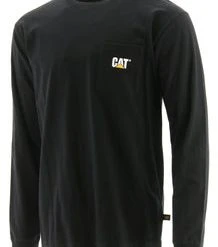 'Caterpillar' Men's Trademark Pocket T-Shirt - Black