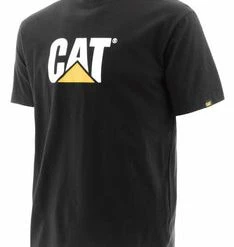 'Caterpillar' Men's Trademark Logo Tee - Black