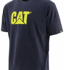 'Caterpillar' Men's Trademark Logo Tee - Navy