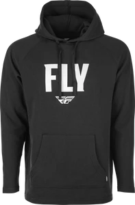 'Fly Racing' Men's Fly Weekender Pullover Hoodie - Black / White
