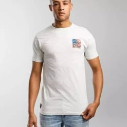 Howitzer Clothing 'Howitzer' Men's We Flag Short Sleeve Tee - Oatmeal