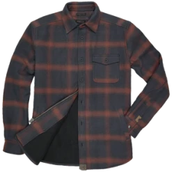 'Dakota Grizzly' Men's Wade Zip/Button Front Shirt Jacket - Copper Shadow