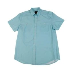 FX Fusion 'F/X Fusion' Men's Stretch Print Button Down - Aqua