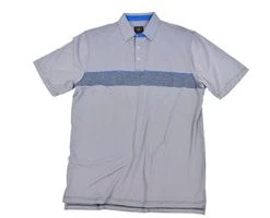 FX Fusion 'F/X Fusion' Men's Fine Line Chest Stripe Polo - Navy