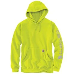 'Carhartt' Men's Midweight Logo Hoodie - Brite Lime