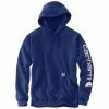 'Carhartt' Men's Midweight Logo Hoodie - Scout Blue Heather