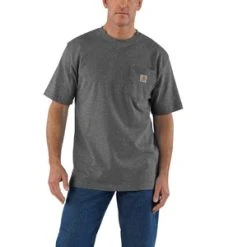 'Carhartt' Men's Loose Fit Heavyweight Pocket T-Shirt - Carbon Heather