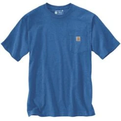 'Carhartt' Men's Loose Fit Heavyweight Pocket T-Shirt - Light Cobalt Heather