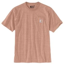 'Carhartt' Men's Loose Fit Heavyweight Pocket T-Shirt - Auburn Snow Heather