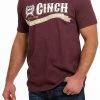 'Cinch' Men's Screen Print T Shirt - Heather Purple