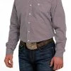 'Cinch' Men's Geo Print Classic Fit Button Down - Purple