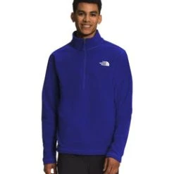 'The North Face' Men's Textured Cap Rock 1/4 Zip Fleece -Lapis Blue