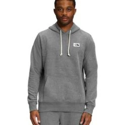 'The North Face' Men's Heritage Patch Pullover Hoodie - TNF Medium Grey Heather