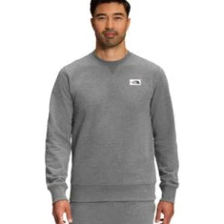 'The North Face' Men's Heritage Patch Crew - Medium Grey Heather