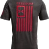 'Under Armour' Men's Freedom Flag T-Shirt - Charcoal Medium Heather / Red