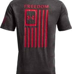 'Under Armour' Men's Freedom Flag T-Shirt - Charcoal Medium Heather / Red