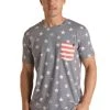 'Panhandle Slim' Men's Stars & Stripes Pocket T - Blue