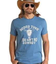 'Panhandle Slim' Men's You Ain't No Cowboy Tee - Blue