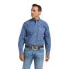 'Ariat' Men's Qhama Classic Long Sleeve Button Down - Bright Cobalt