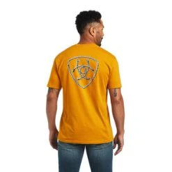 'Ariat' Men's Rope Shield Short Sleeve Tee - Buckthorn Heather