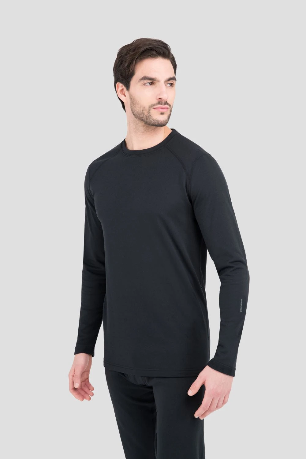 TERRAMAR BASE LAYER 'Terramar' Men's 4.0 Military Fleece Heritage Crew - Black