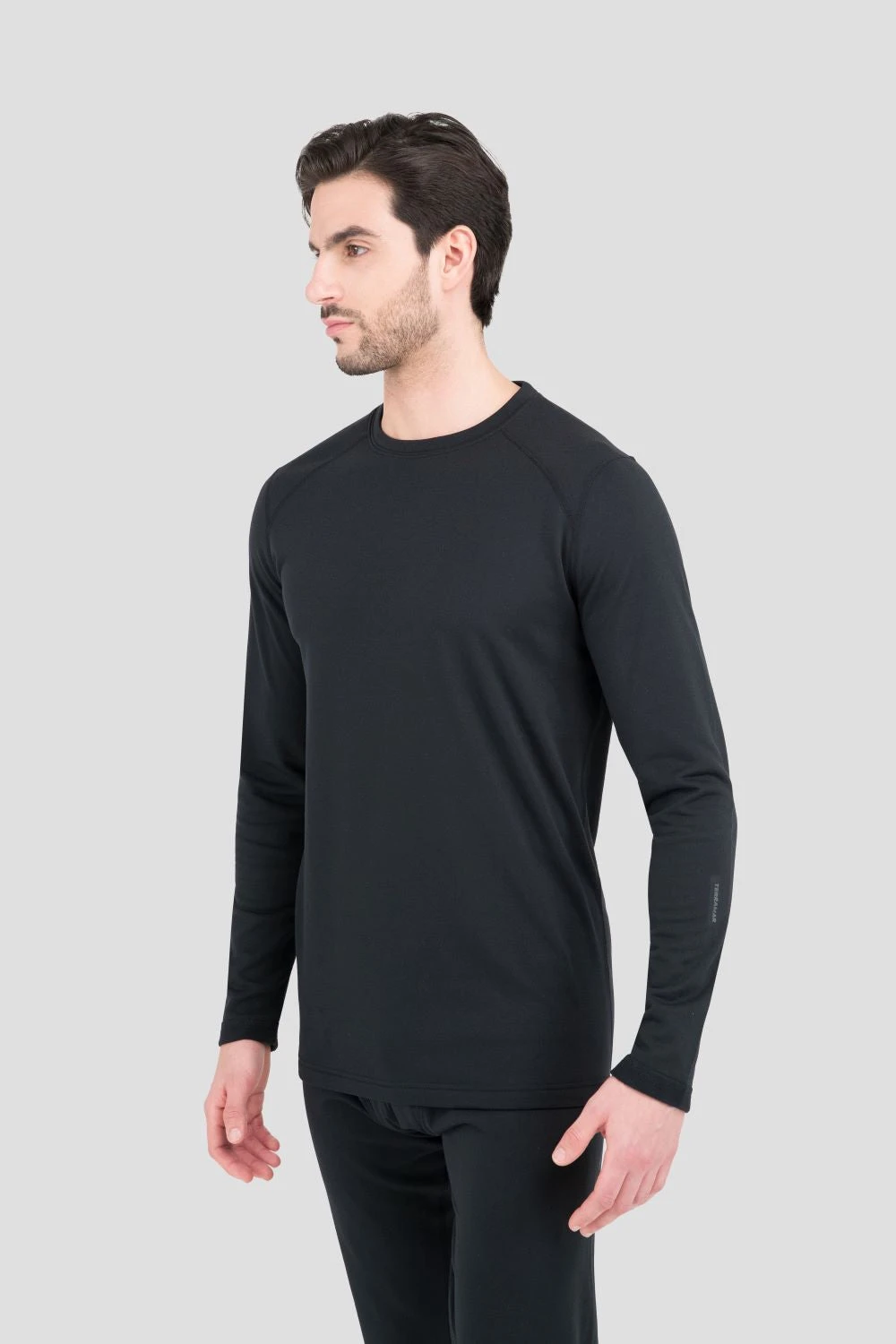 TERRAMAR BASE LAYER 'Terramar' Men's 4.0 Military Fleece Heritage Crew - Black (Tall)