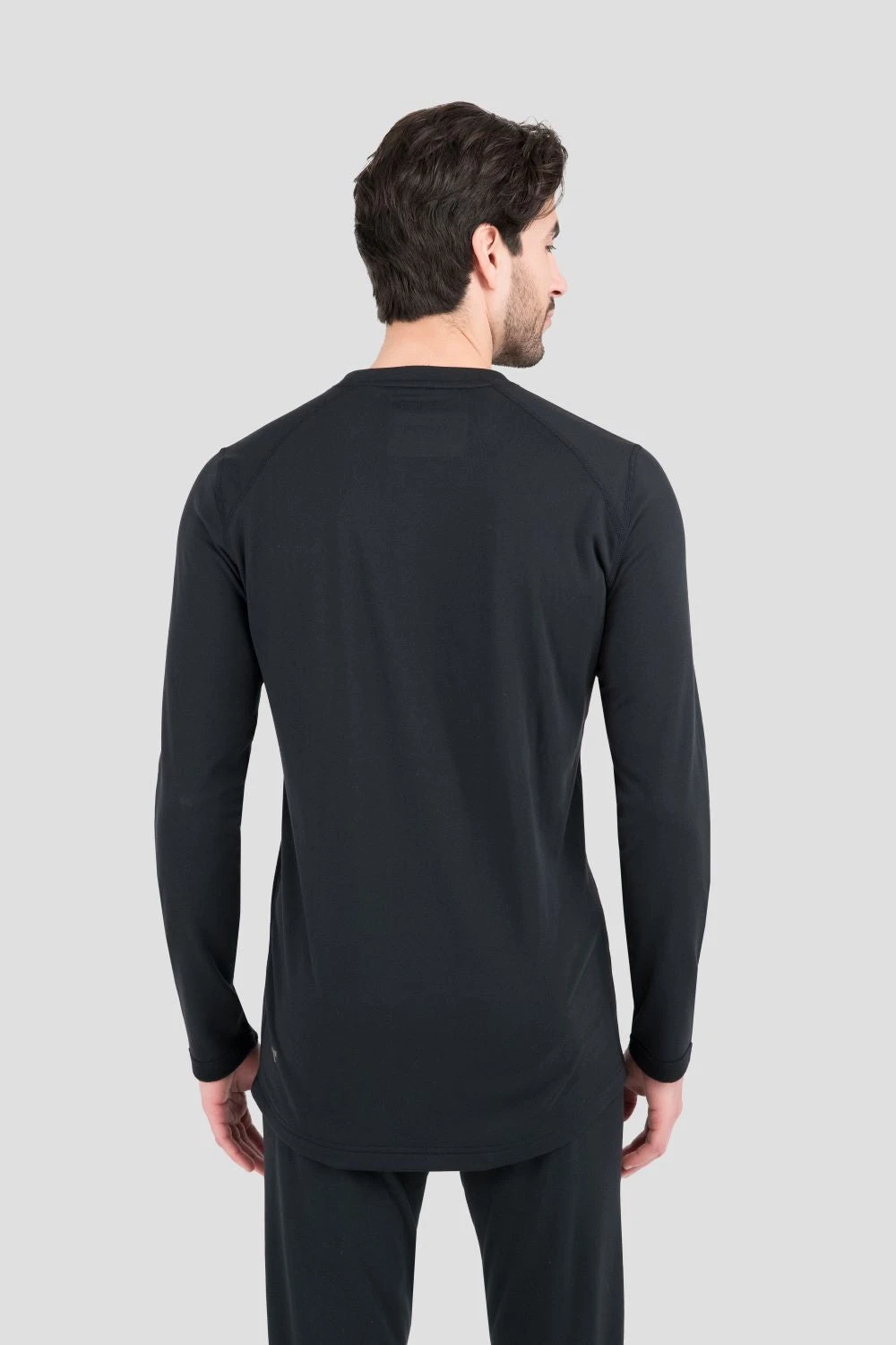 TERRAMAR BASE LAYER 'Terramar' Men's 4.0 Military Fleece Heritage Crew - Black (Tall) - Image 2