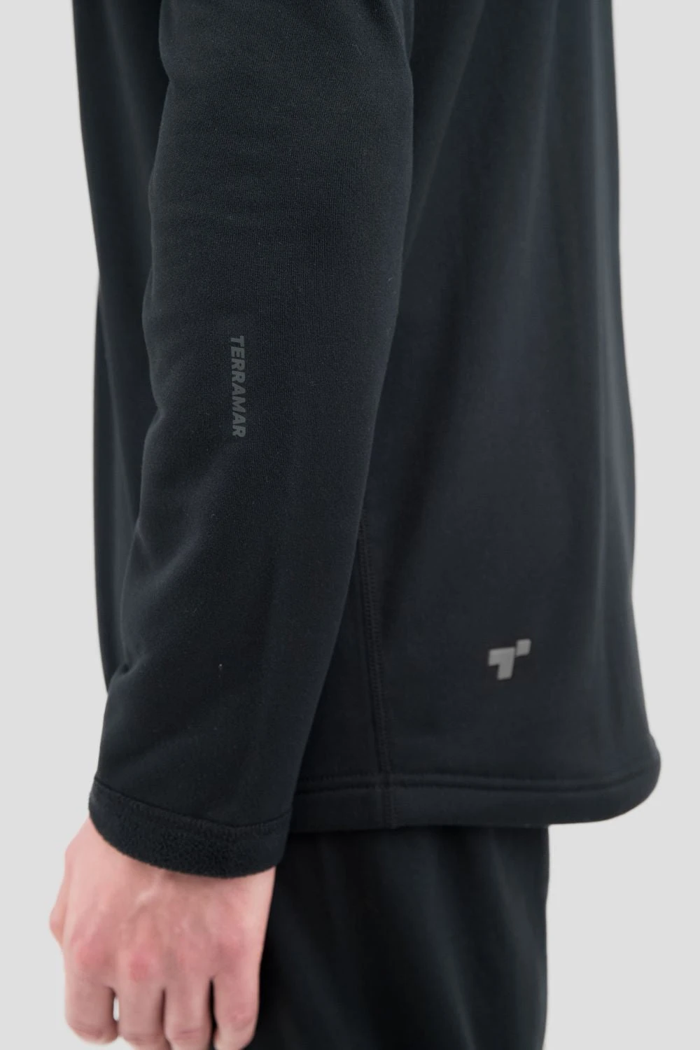 TERRAMAR BASE LAYER 'Terramar' Men's 4.0 Military Fleece Heritage Crew - Black (Tall) - Image 3