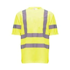 'KEY' Men's Hi-Visibility Pocket T-Shirt - Hi-Vis Yellow