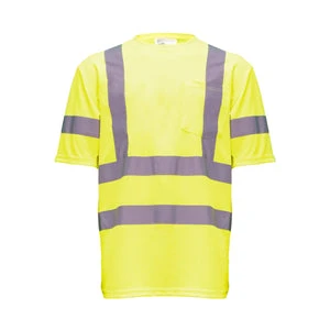 'KEY' Men's Hi-Visibility Pocket T-Shirt - Hi-Vis Yellow