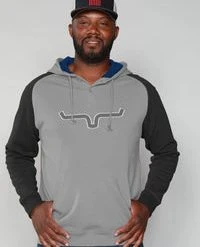 'Kimes Ranch' Men's Burn Off Fleece Hoodie - Grey Heather