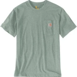 'Carhartt' Men's Loose Fit Pocket T-Shirt - Leaf Green Snow Heather