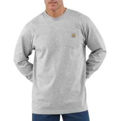 'Carhartt' Men's Loose Fit Heavyweight Pocket T-Shirt - Heather Grey