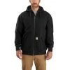 'Carhartt' Men's Rain Defender® Midweight Thermal Lined Full Zip Hoodie - Carbon Heather / Black
