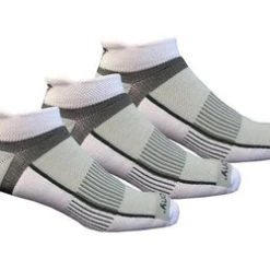 'Saucony' Men's Inferno No-Show Tab 3-Pack Socks - White / Light Gray / Heather Gray