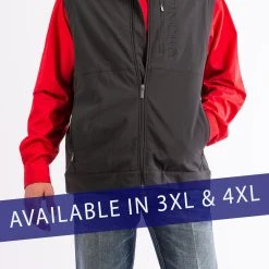 'Cinch' Men's Concealed Carry Bonded Logo Vest - Black (Ext. Sizes)