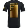 'Under Armour' Men's Freedom Flag T-Shirt - Black / Steeltown Gold