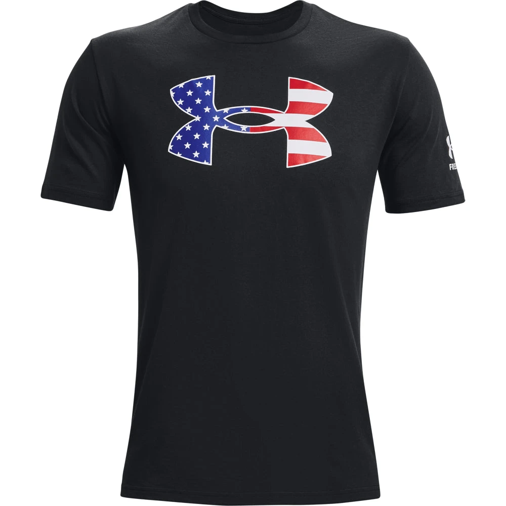 'Under Armour' Men's New Freedom BFL T-Shirt - Black / White - Image 4