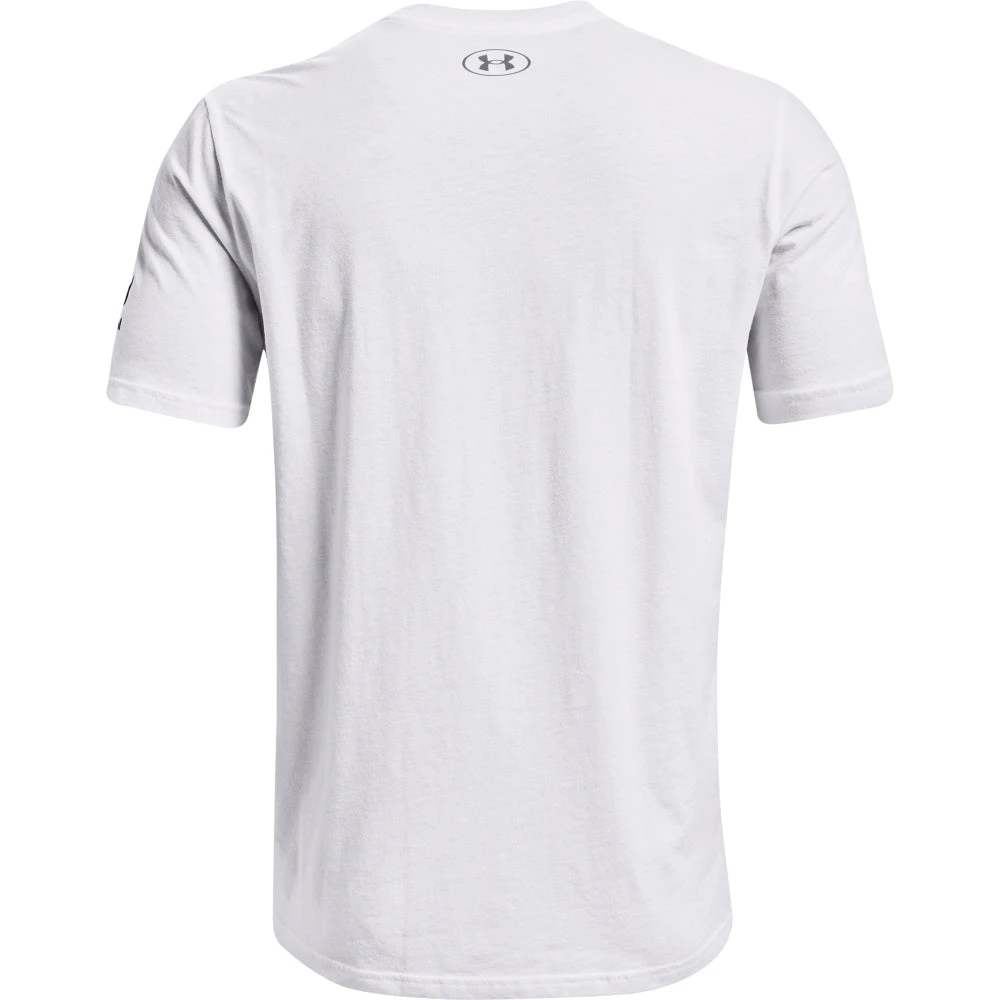 'Under Armour' Men's New Freedom BFL T-Shirt - White / Royal - Image 3