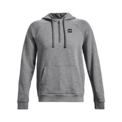 'Under Armour' Men's Rival Fleece 1/2 Zip Hoodie - Pitch Grey