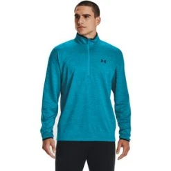 'Under Armour' Men's 1/2 Zip Fleece - Blue Topaz / Black