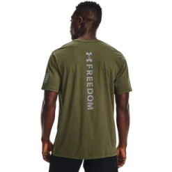 'Under Armour' Men's New Freedom Spine T-Shirt - Marine OD Green